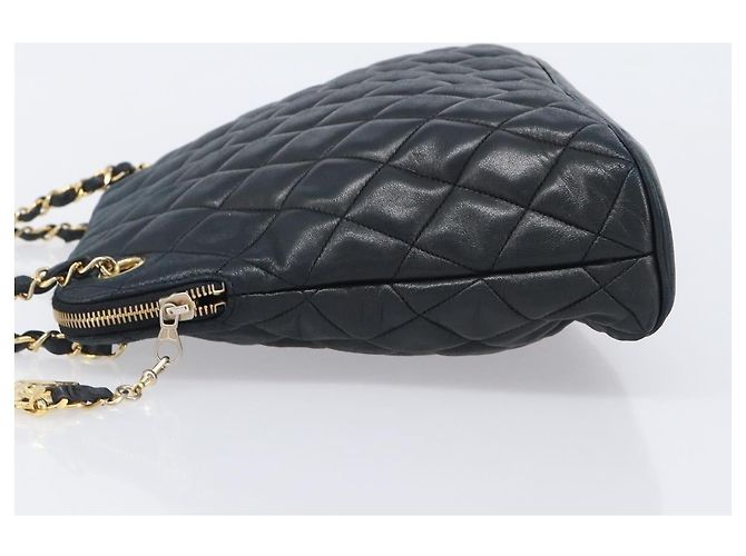 Chanel Schultertasche aus gestepptem Leder Schwarz - Ansicht 6