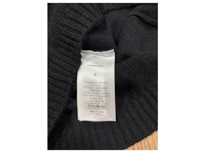 Christian Dior "Le Sagittaire" bestickter Strickpullover Schwarz - Ansicht 3