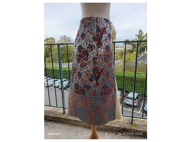 Stella Mc Cartney Falda asimétrica de lana Stella McCartney Multicolor - vista 9