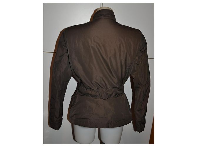Chaqueta Aspesi Angiolina de nailon marrón con cinturón Castaño - vista 4