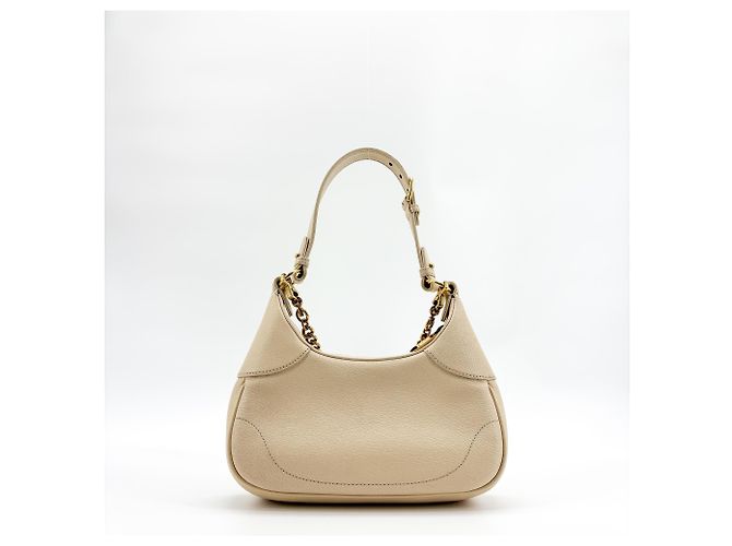 Gucci Aphrodite Leather Small Bege - vista 3