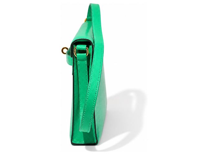 Hermès Kelly Élan Leder Handtasche Grün - Ansicht 4