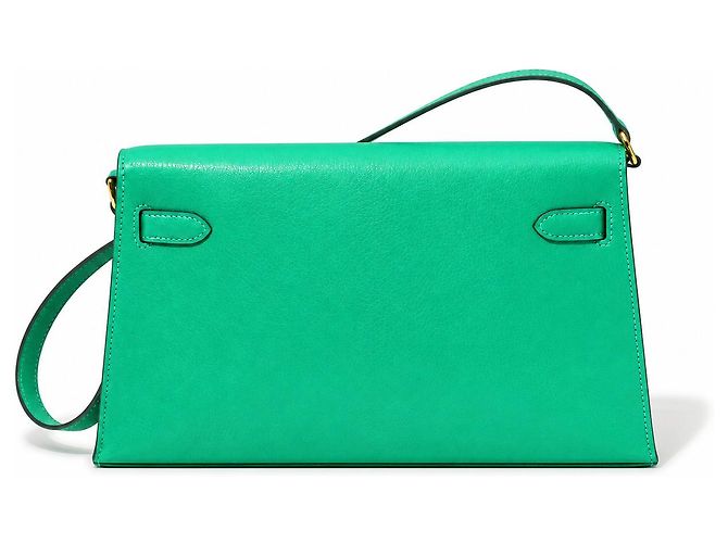 Hermès Kelly Élan Leder Handtasche Grün - Ansicht 5