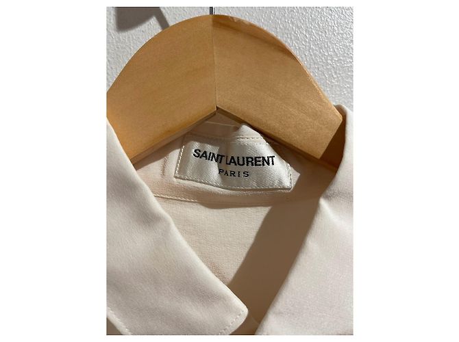 Autre Marque Camisa Saint Laurent écru T.40 Beige - vista 3