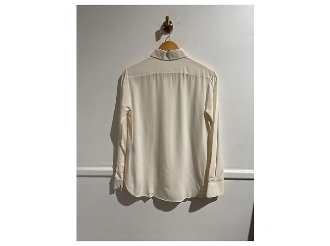 Autre Marque Camisa Saint Laurent écru T.40 Beige - vista 4