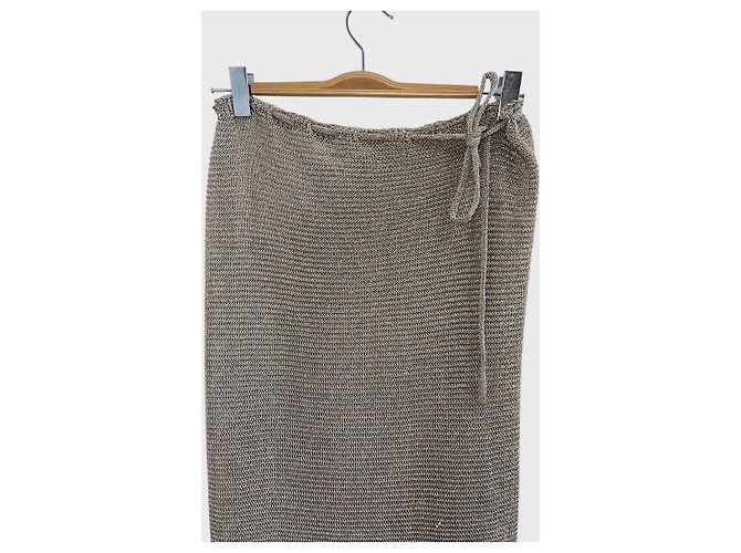 Autre Marque Bananhot Langer Strickrock Beige - Ansicht 2