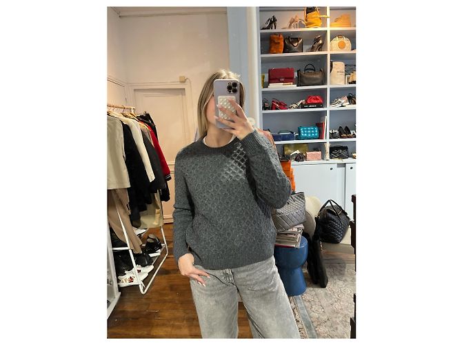 Pull Louis Vuitton gris T.S - vue 6