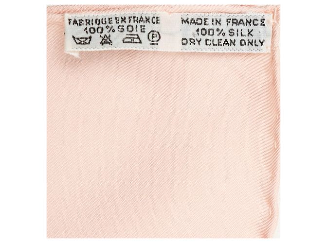 Pañuelo de seda Hermès Springs Rosa 90 - vista 2