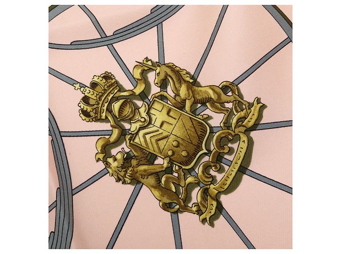 Pañuelo de seda Hermès Springs Rosa 90 - vista 4