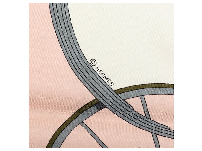 Pañuelo de seda Hermès Springs Rosa 90 - vista 6