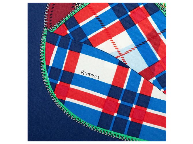 Foulard di seta Hermès Blue L Elegance et le Confort en Automobile 90 Scarves - vista 3
