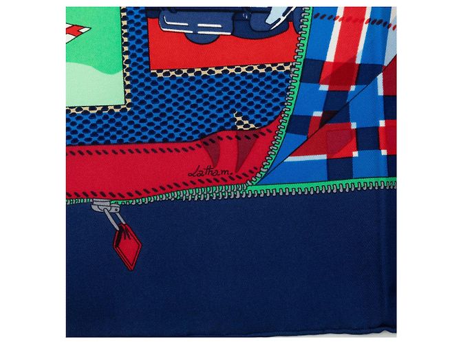 Foulard di seta Hermès Blue L Elegance et le Confort en Automobile 90 Scarves - vista 6