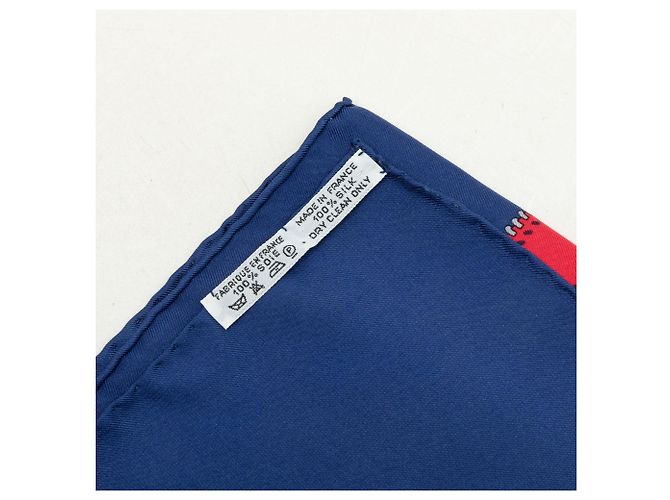 Foulard di seta Hermès Blue L Elegance et le Confort en Automobile 90 Scarves - vista 7