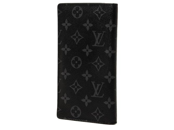 Black Louis Vuitton Monogram Eclipse Brazza Long Wallet Small Wallets - view 2