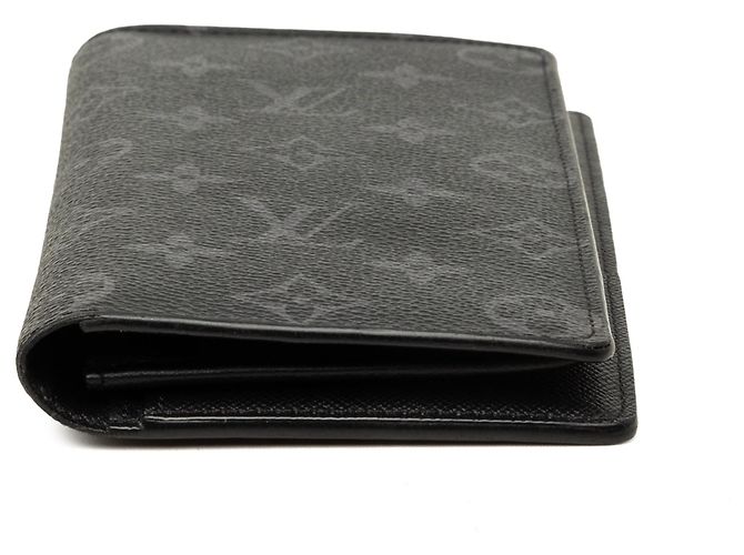 Black Louis Vuitton Monogram Eclipse Brazza Long Wallet Small Wallets - view 3