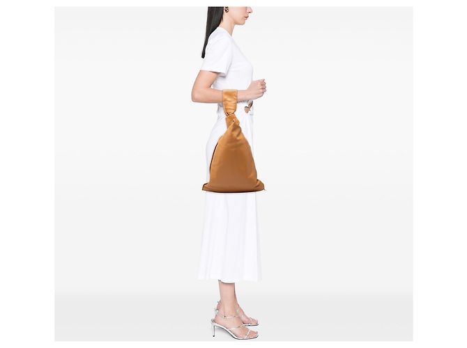 Borsa Bottega Veneta Nappa BV Twist Marrone - vista 6