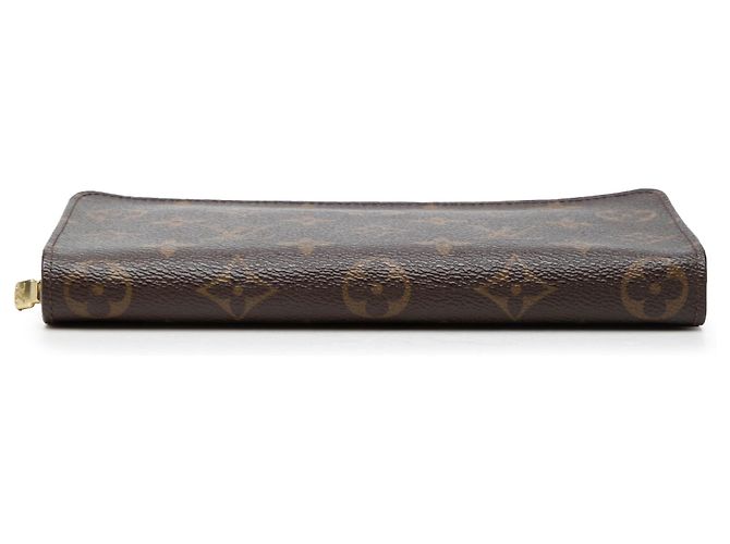 Brown Louis Vuitton Monogram Porte Monnaie Zippy Long Wallet - view 3