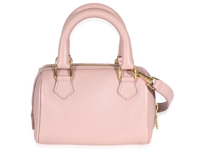 Céline Mini bolso Boston Celine de piel de becerro granulada rosa - vista 2