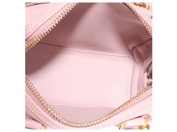 Céline Mini bolso Boston Celine de piel de becerro granulada rosa - vista 5