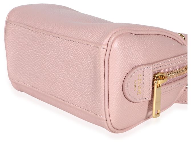 Céline Mini bolso Boston Celine de piel de becerro granulada rosa - vista 6