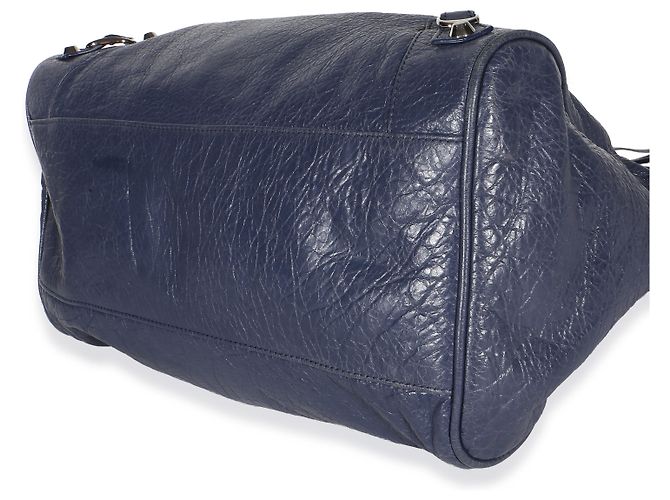 Borsa Velo Balenciaga Bleu Obscur Agneau Silver Hardware Blu - vista 6