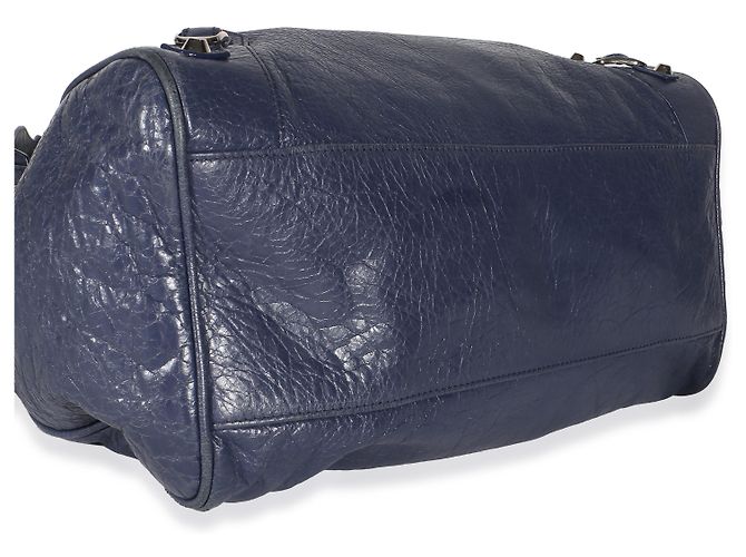 Borsa Velo Balenciaga Bleu Obscur Agneau Silver Hardware Blu - vista 7