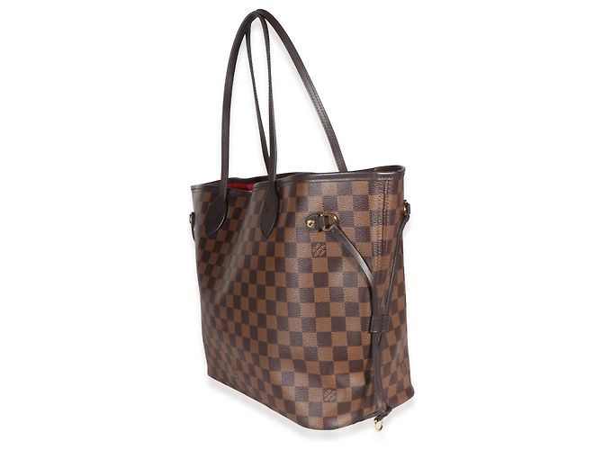 Louis Vuitton Damier Ebene Canvas Neverfull MM Marrom - vista 3