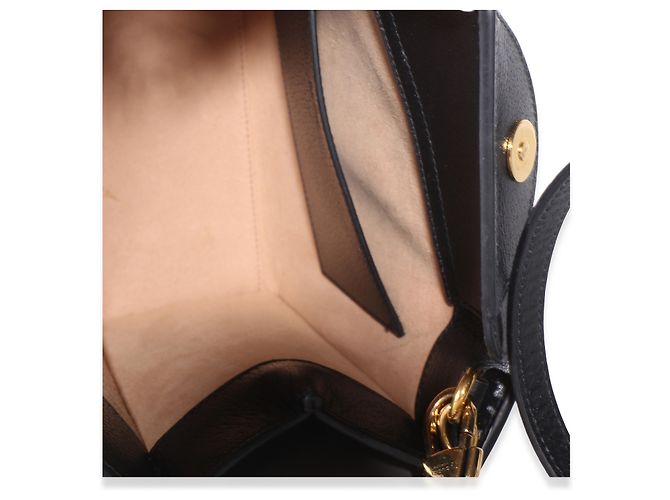 Borsa Tote Diana Medium in pelle di vitello Dollar testurizzata nera con Web Gucci Nero - vista 5