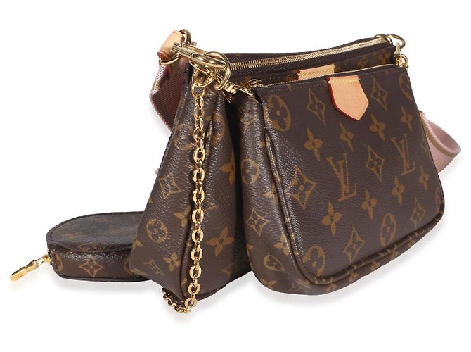 Louis Vuitton Rose Clair Monogram Canvas Multi Pochette Braun - Ansicht 2