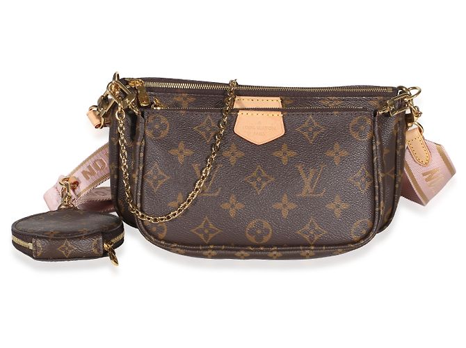 Louis Vuitton Rose Clair Monogram Canvas Multi Pochette Braun - Ansicht 3
