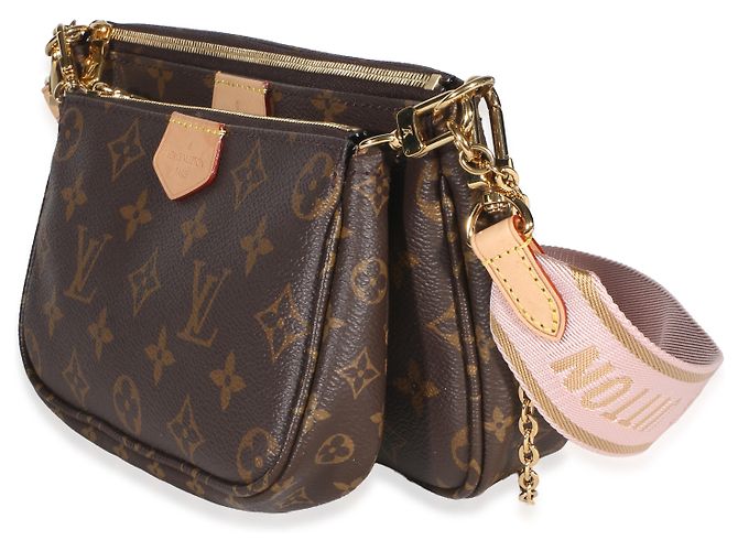 Louis Vuitton Rose Clair Monogram Canvas Multi Pochette Braun - Ansicht 4