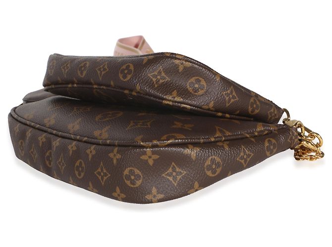 Louis Vuitton Rose Clair Monogram Canvas Multi Pochette Braun - Ansicht 7