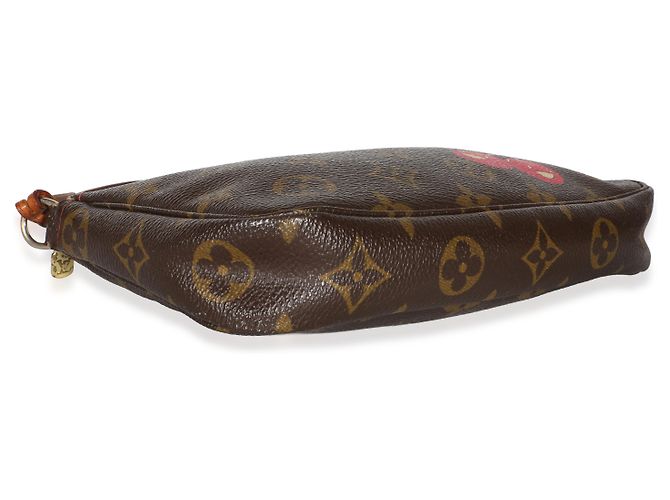Louis Vuitton Monogram Canvas Cerises Pochette Accessoires Castaño - vista 7