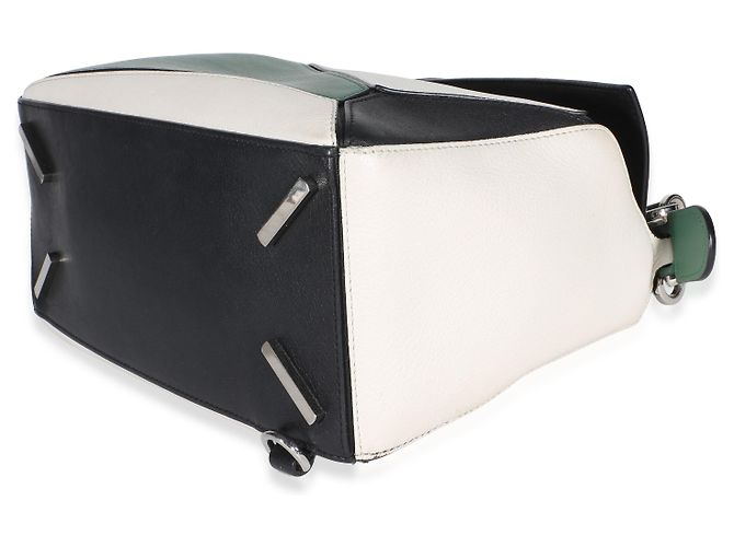 Loewe Puzzle Bag Medium aus multicolorigem grünem Kalbsleder - Ansicht 6