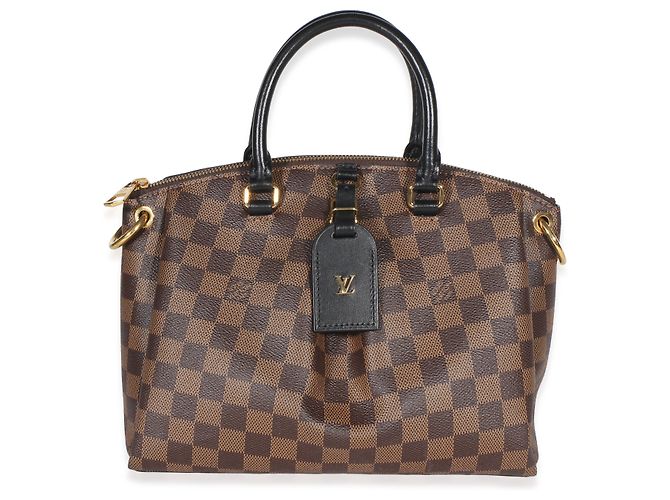 Louis Vuitton Odeon Tote PM aus schwarzem Damier Ebene Canvas Braun - Ansicht 8