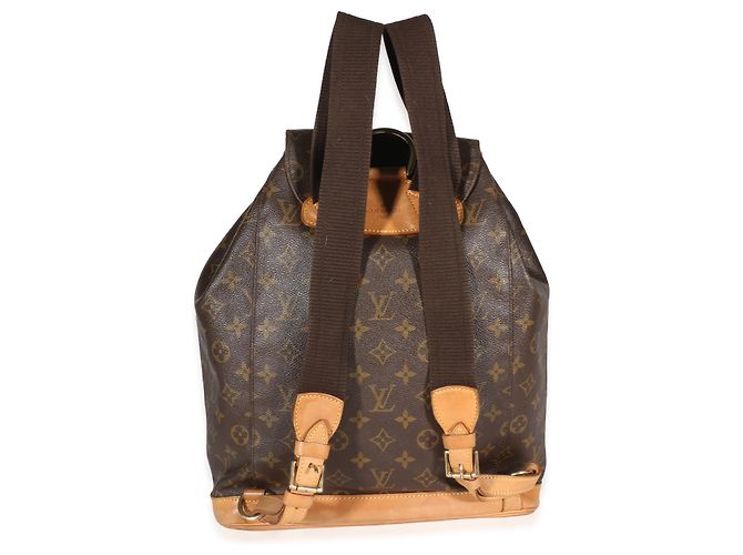 Zaino Louis Vuitton Vintage Monogram Canvas Montsouris GM Marrone - vista 2