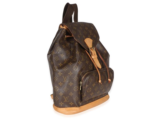 Zaino Louis Vuitton Vintage Monogram Canvas Montsouris GM Marrone - vista 4