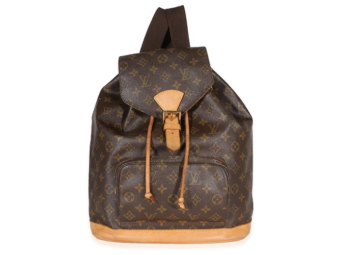 Zaino Louis Vuitton Vintage Monogram Canvas Montsouris GM Marrone - vista 8