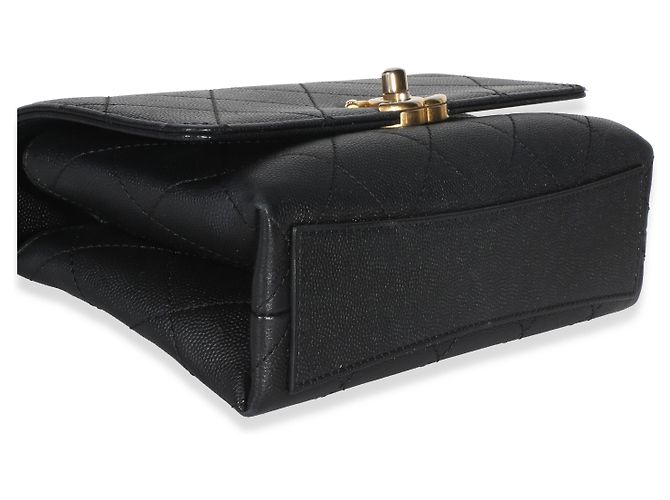 Gabrielle Borsa a patta Chanel Mini Bracelet On Chain in pelle caviar matelassé nera Nero - vista 7