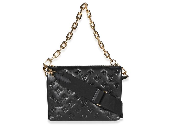 Louis Vuitton Coussin PM in lambskin nero con Monogram embossed - vista 2