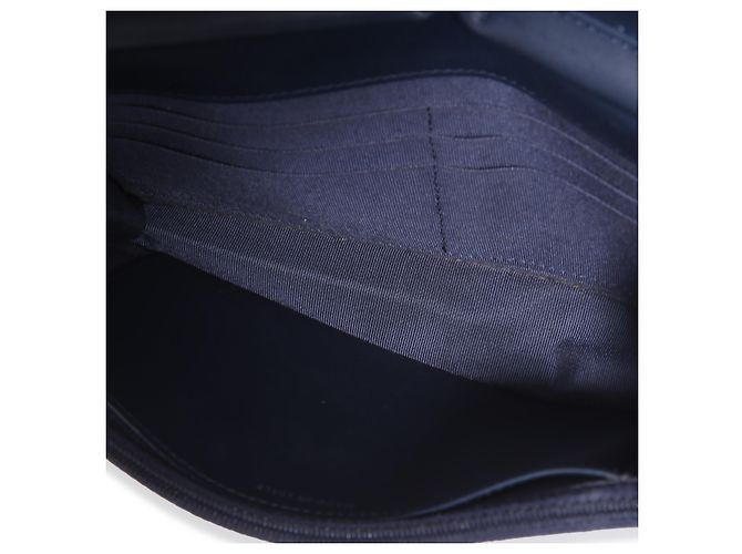 Portafoglio Chanel Navy Quilted Patent Wallet On Chain Blu - vista 5
