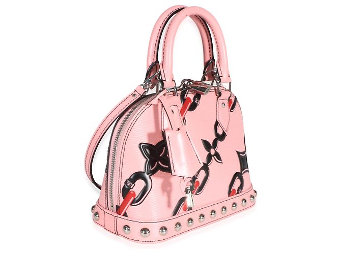 Louis Vuitton Pink Epi Chain Flower Alma BB Rosso - vista 4