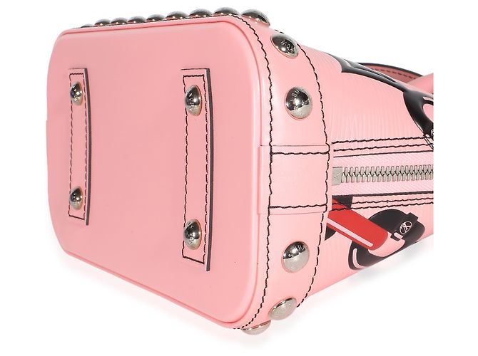 Louis Vuitton Pink Epi Chain Flower Alma BB Rosso - vista 6