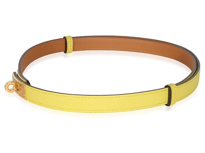 Hermès Jaune Citron Epsom Kelly 18 Belt GHW - vista 3