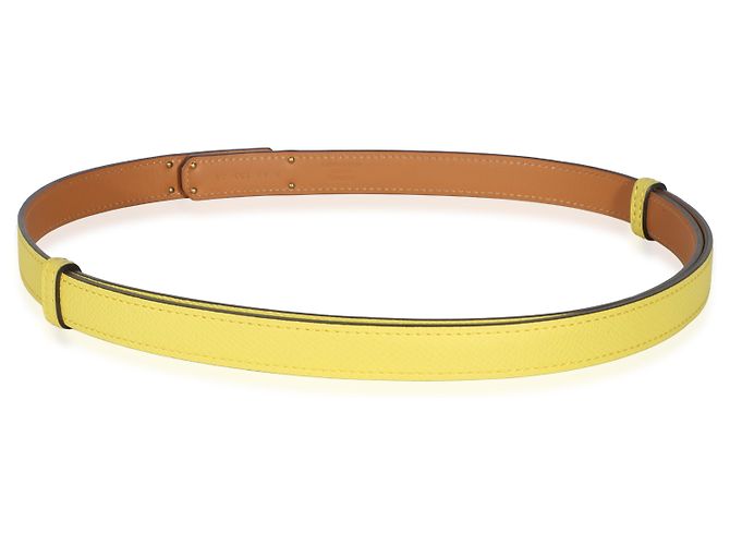 Hermès Jaune Citron Epsom Kelly 18 Belt GHW - vista 4