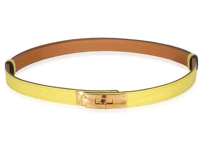 Hermès Jaune Citron Epsom Kelly 18 Belt GHW - vista 5