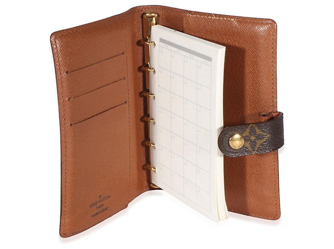 Funda de agenda Small Ring en lona Monogram Louis Vuitton Castaño - vista 7