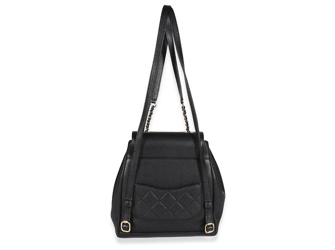 Gabrielle Chanel Black Quilted Caviar Business Affinity Backpack - view 2