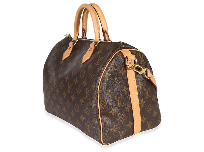 Louis Vuitton Monogram Canvas Speedy Bandouliere 30 Marrone - vista 3
