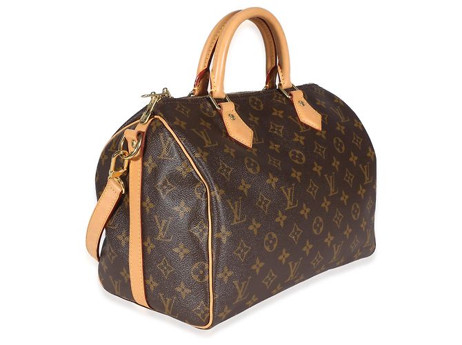Louis Vuitton Monogram Canvas Speedy Bandouliere 30 Marrone - vista 4